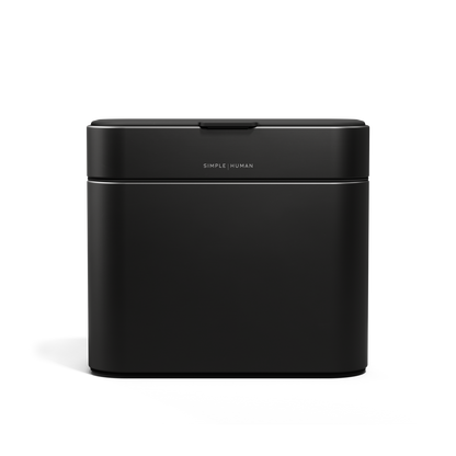 Simplehuman Matte Black Compost Caddy, odor-proof countertop food waste container.