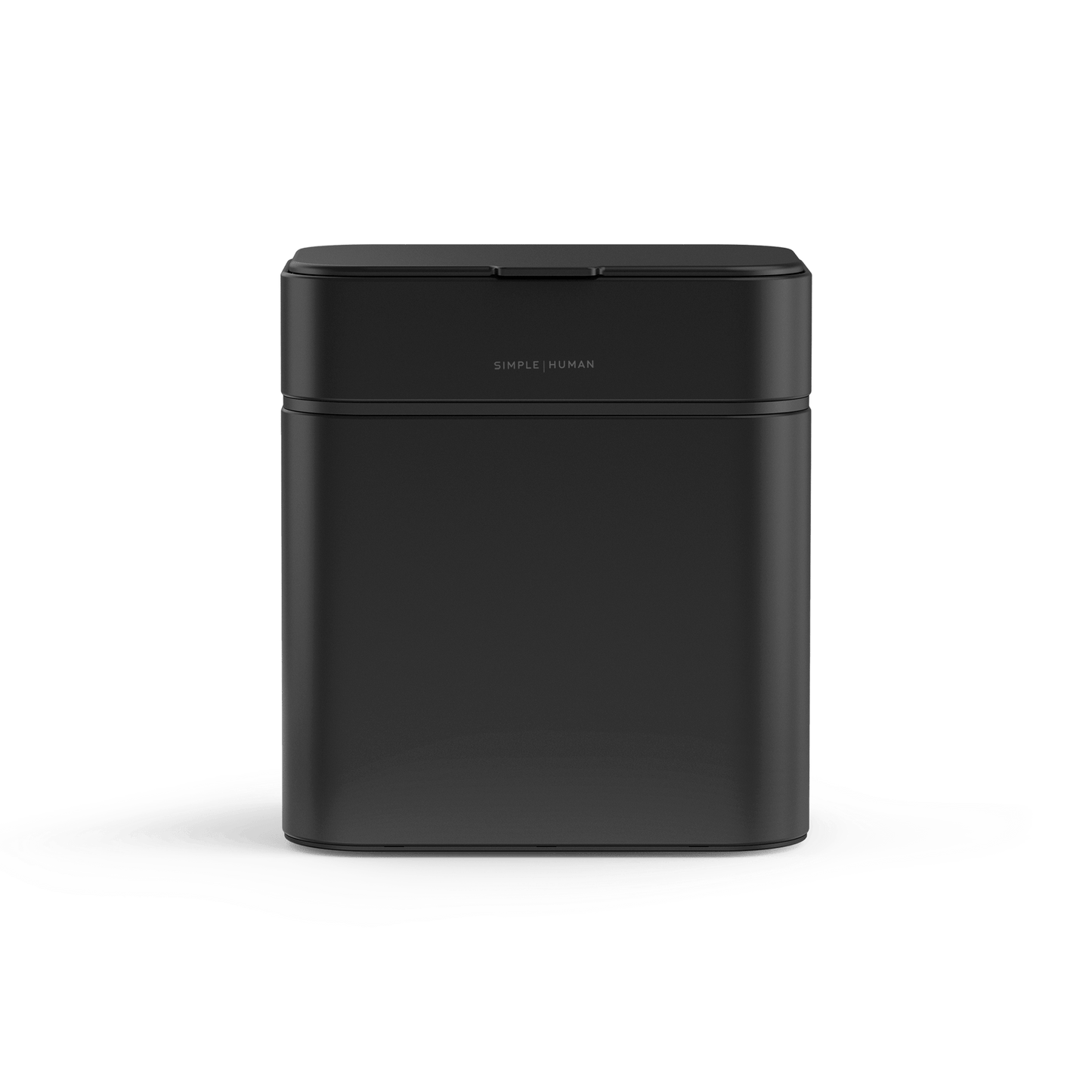 Simplehuman Matte Black Shredder, compact and touch-free sensor operation.